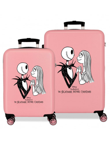 3961421 ABS LUGGAGE SET 2/55-65CM 4W. NIGHTMARE NUDE